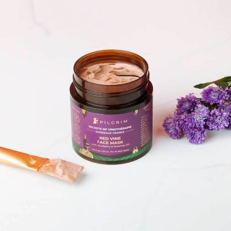 Red Vine Face Mask For Men - Pilgrim India