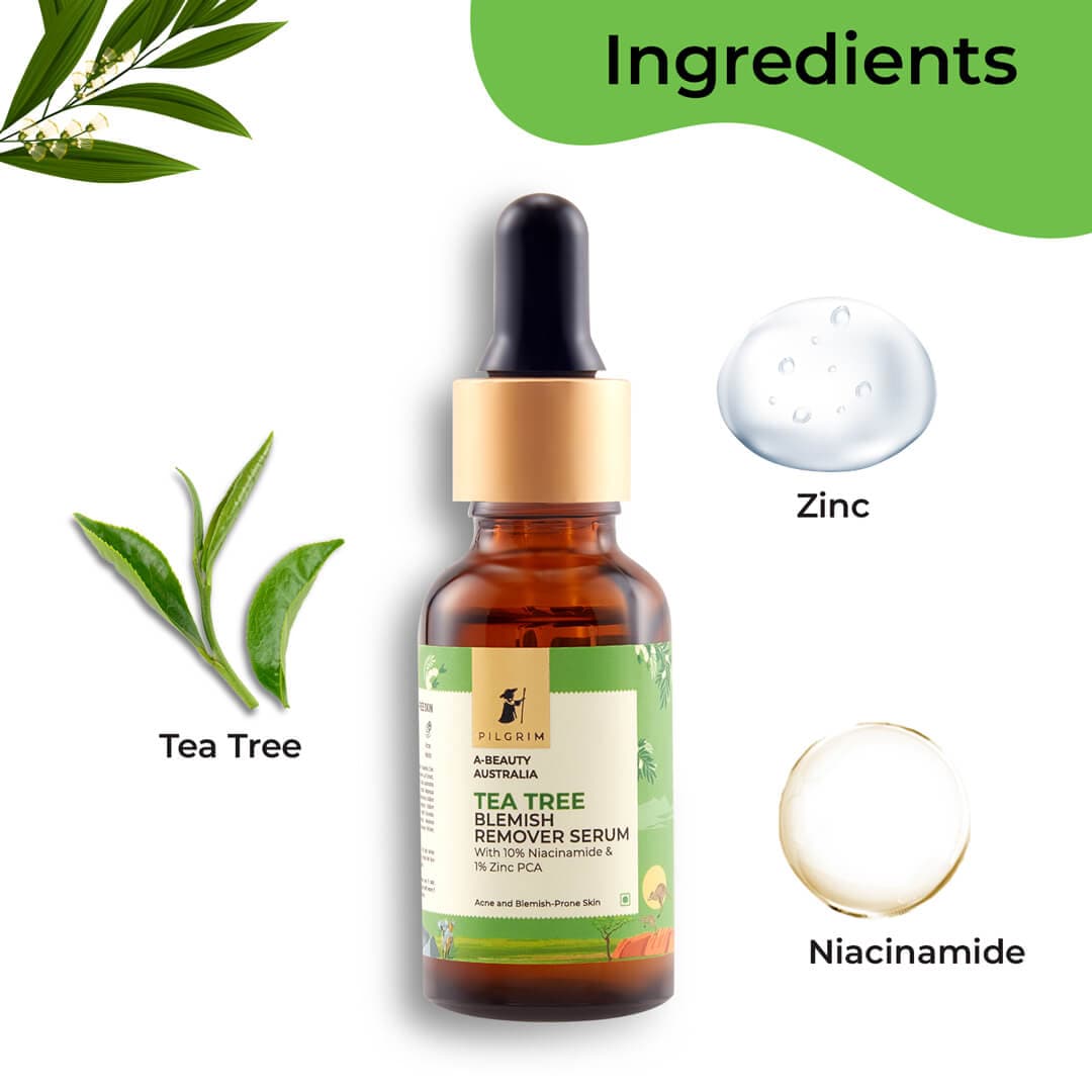 Tea Tree & 10% Niacinamide Blemish Remover Serum - Pilgrim India
