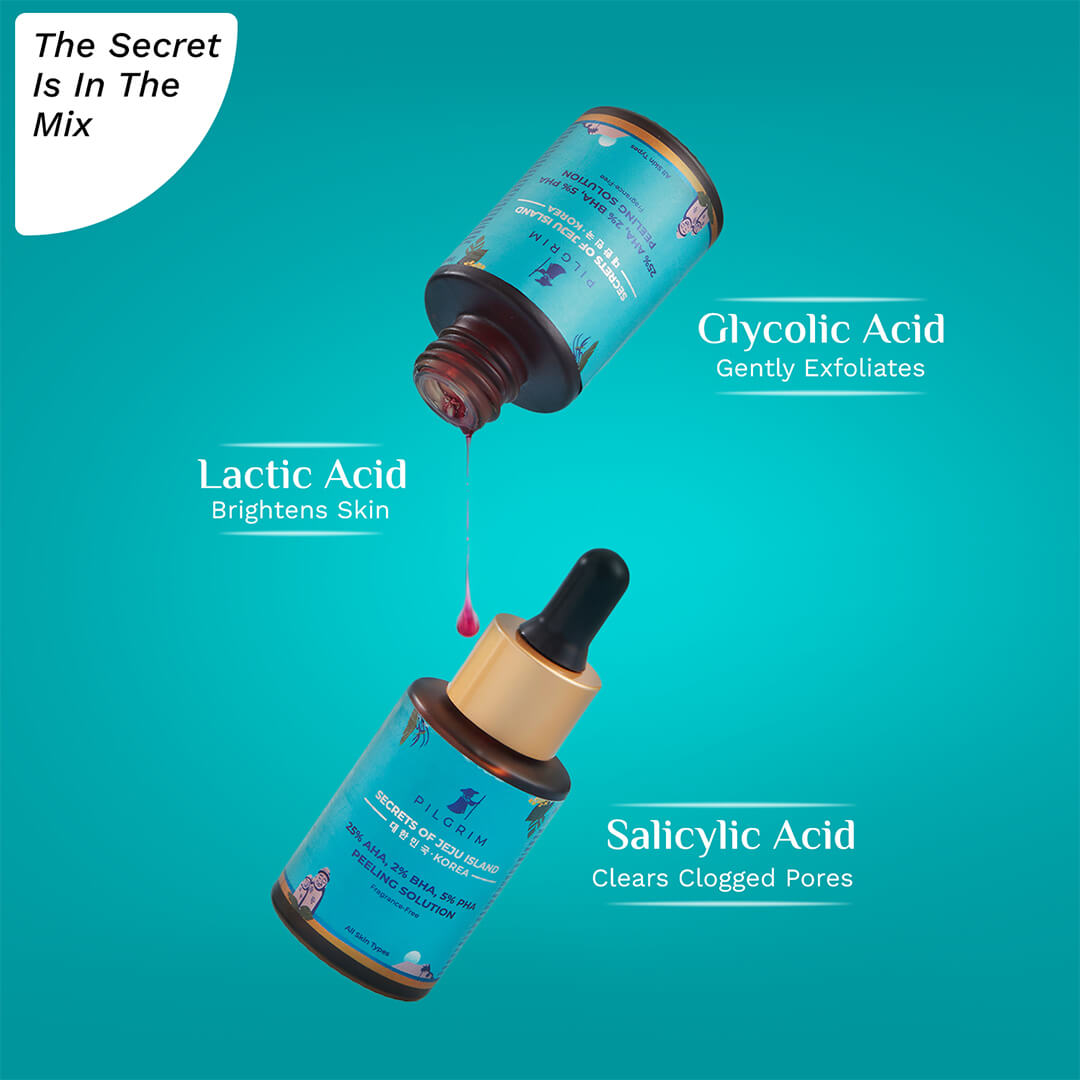 Pilgrim Peeling Solution key ingredients AHA BHA PHA