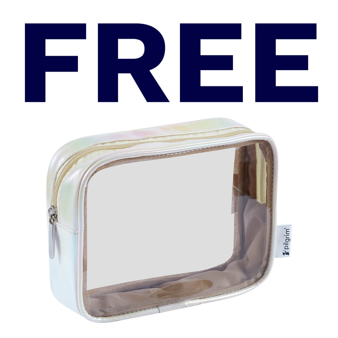 Pilgrim Pearl Shimmer Makeup Bag White