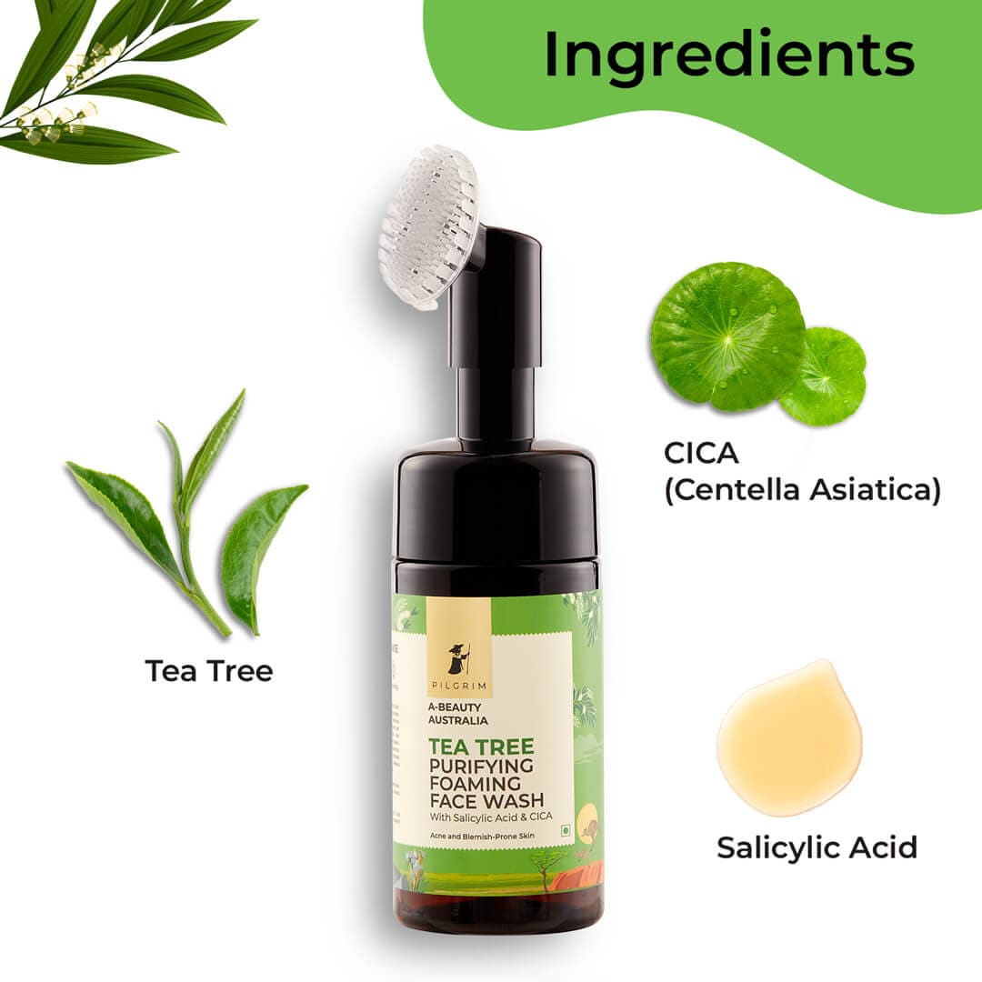 Tea Tree Purifying Foaming Face Wash - Pilgrim India