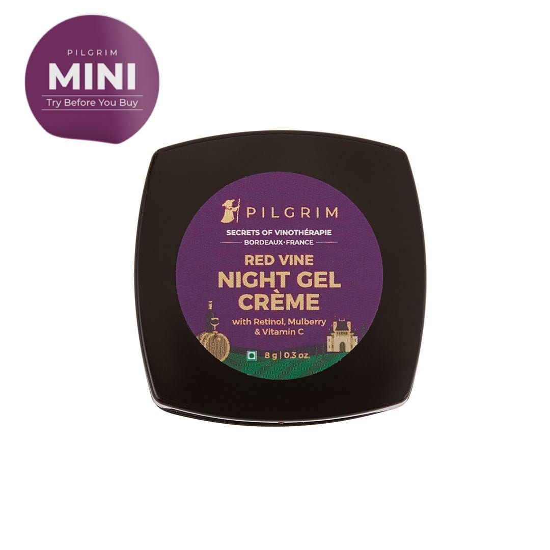 Mini - Red Vine Night Gel Crème with Retinol, Mulberry & Vit. C - Pilgrim India
