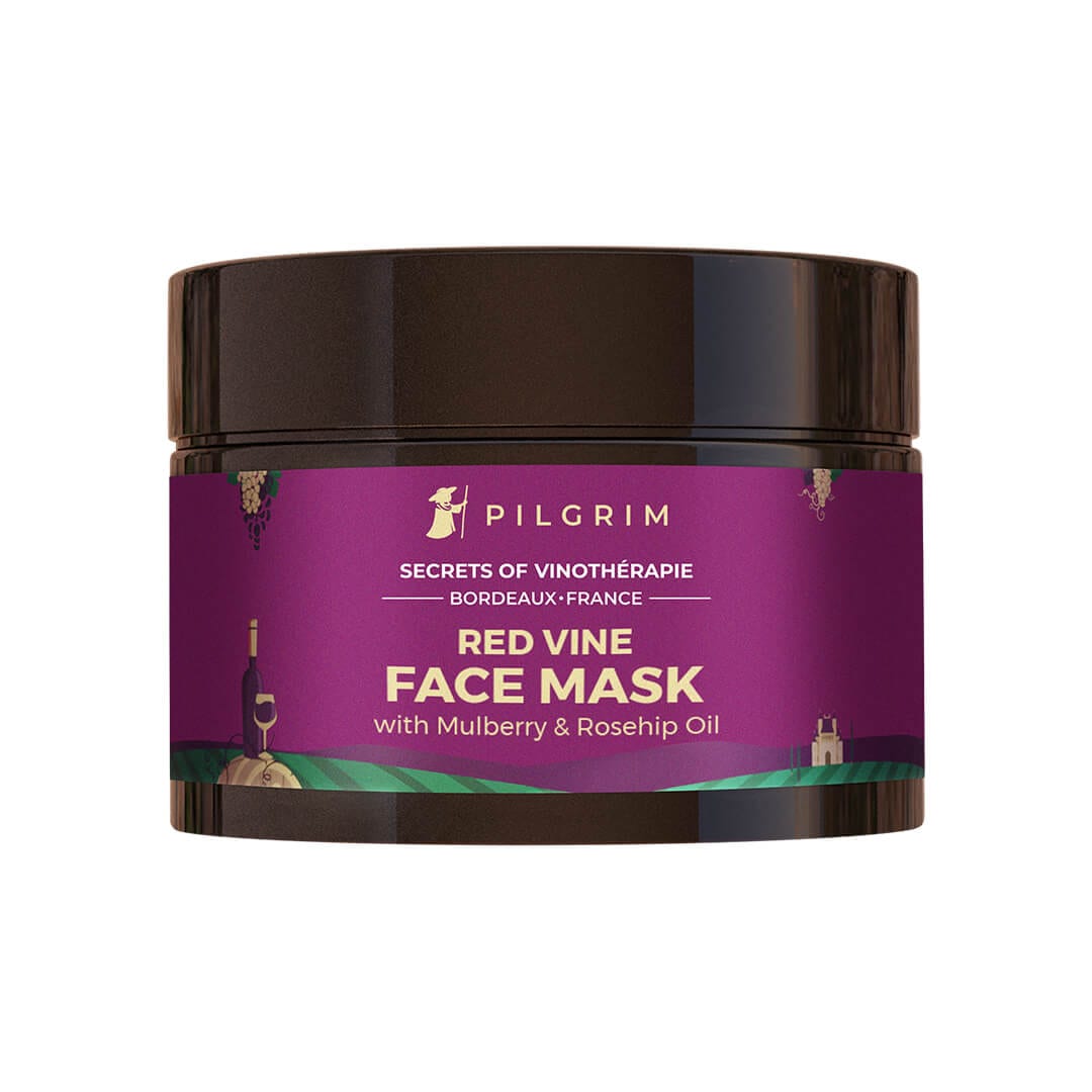 Red Vine Face Mask For Men - Pilgrim India