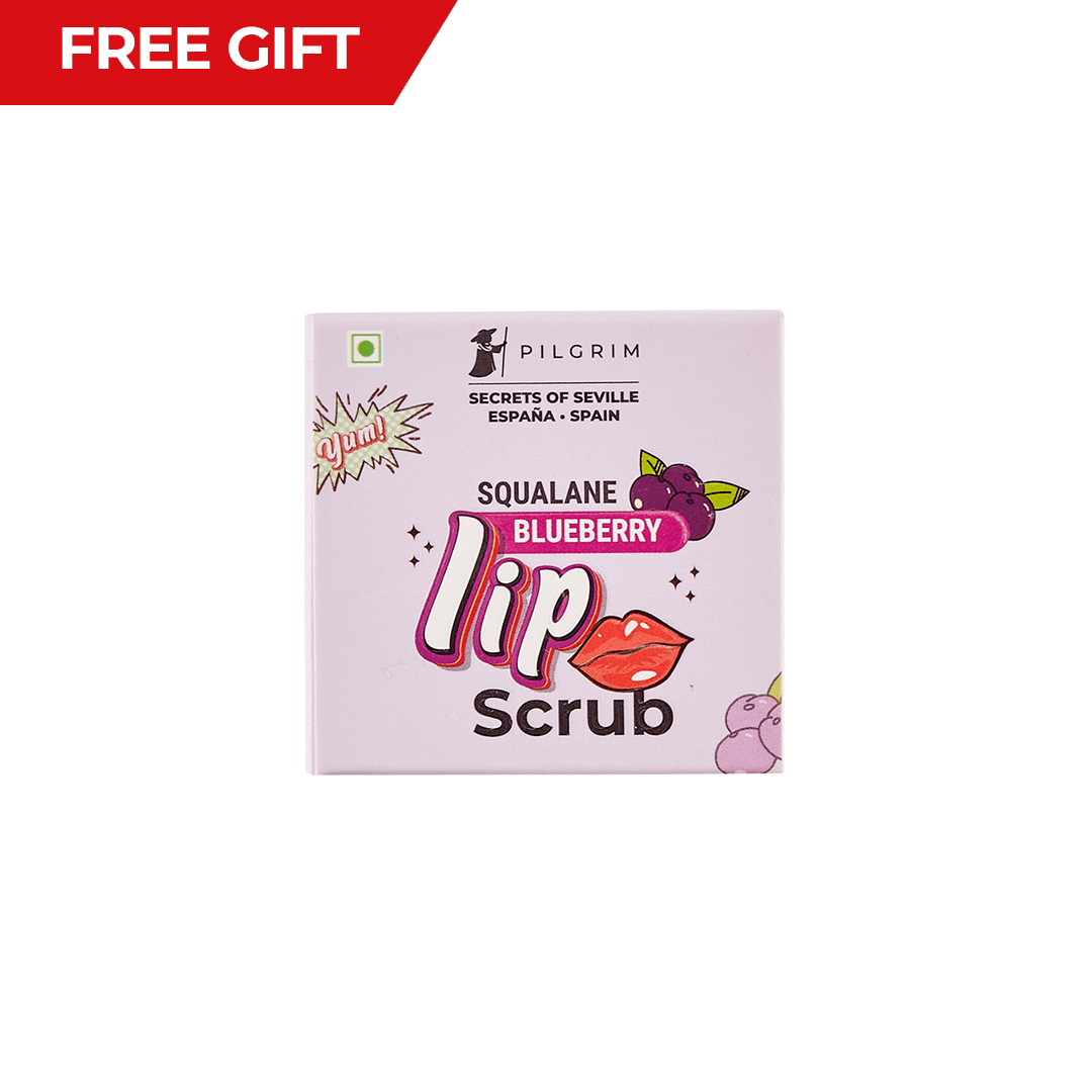 Squalane Blueberry Lip Scrub - FREE GIFT - Pilgrim India